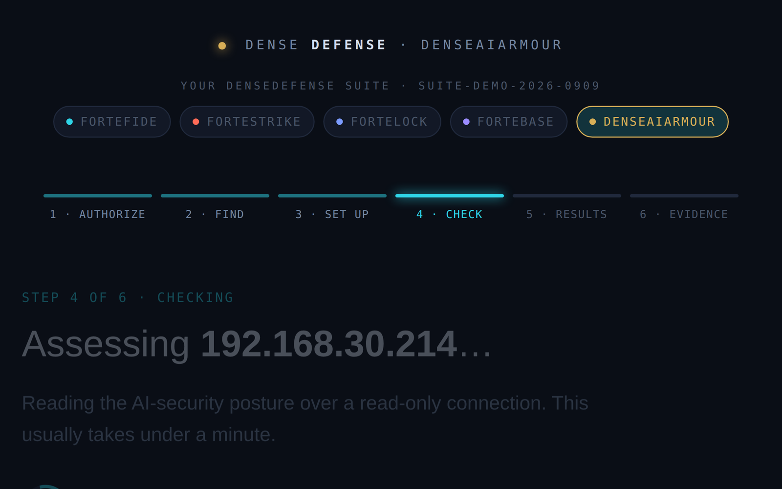 DenseAIArmour check: a single AISEC control, its determination, and the framework it maps to